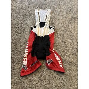 Marcello Bergamo Cycling Bib Tights Large Made In Italy Red